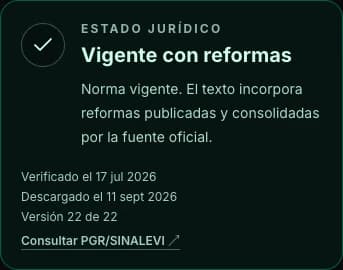 Verificación y enlace a PGR/SINALEVI en el Código Civil de LANX